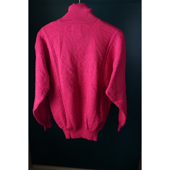 Vintage Tyrolia By Head Hot Pink Barbie Ski Turtleneck Sweater Wool Blend L - Picture 8 of 15